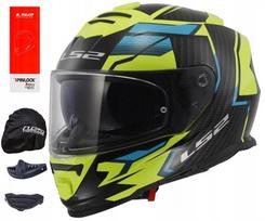 Motociklininko šalmas LS2 FF800 Storm II, juoda/geltona, Pinlock, dydis L