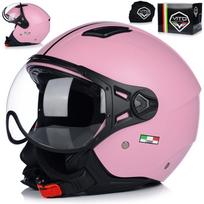 Motociklininko šalmas VITO Fashion, atviras, rožinės spalvos, moterims