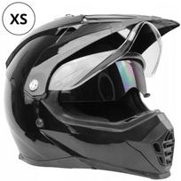 Krosinis šalmas WL-901 XS, juodas, su blenda ir stiklu