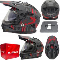 Motociklininko šalmas LS2 MX702 Pioneer II su stiklu ir blenda, dydis L