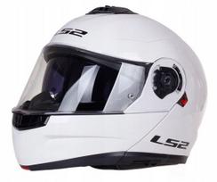 Motociklininko šalmas LS2 FF908 STROBE II, baltas blizgus, XS dydis