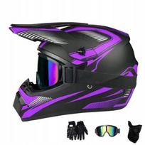 Vaikiškas motociklininko šalmas krosui ir enduro, juodas, S–XL