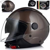 Atviras motociklo šalmas VITO SARENTA su blenda, ECE 22/06, chopper ir motoroleriams