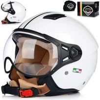 Atviras motociklininko šalmas VITO FASHION, baltas, ECE 22.06