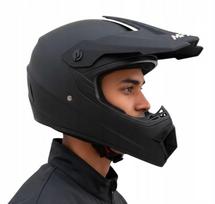 Krosinis šalmas MPX, juodas matinis, XL (61–62 cm), keturračiams, enduro, pitbike, motoroleriams