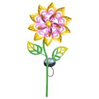 Solar Pinwheel Landscape Lamp 3D Iron Windmill Decorative Light Colorful Lighting Ornaments Home Decor for Courtyard Garden geltona