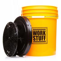 Automobilių plovimo kibiras su grotelėmis ir dangčiu 20 l WORK STUFF, juodas