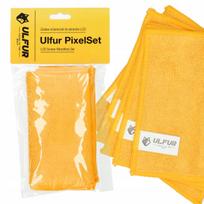 Mikropluošto šluostės LCD ekranų valymui Ulfur PixelSet, 5 vnt., 15x15 cm, 340 gsm