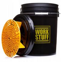 Automobilio plovimo kibiras su sieteliu WORK STUFF, 20 l, geltonas
