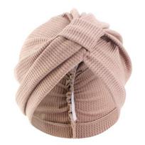 Turbanas Vienspalvis Elastingas Mazguotas Dizainas Galvos Apdangalas Sutirštinta Vaflinė Tekstūra Indijos Etninio Stiliaus Turbanas Galvos Apdangalas šviesios chaki spalvos