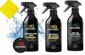 Automobilių priežiūros rinkinys GRUNEE 3x0,5 l: Ceramic QD, Shiny Glass, Bug Killer