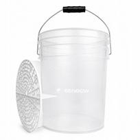 Plastikinis BenBow LOGO permatomas 20 l kibiras su baltu separatoriumi
