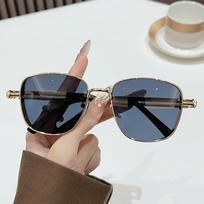 Retro Square Frame UV Protection Minus Diopter Eyeglasses Women Luxury Brand Designer Punk Metal Goggles Men 0 black