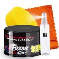 Automobilių vaškas SOFT99 FUSSO COAT 12 mėnesių tamsiems dažams, 200 g, rinkinys