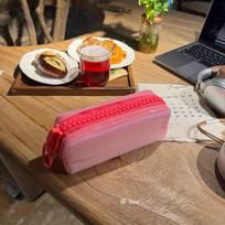 Colors Available, Jelly-Like Stationery Organizer! Dopamine Pencil Case, Minimalist Solid Color Ins Durable Bag, Upright and Stable, Large Capacity 1pc