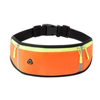 Running Belt Bag Waterproof Waist Bag with Water Bottle Holder Outdoor Sports Waist Pouch for Men Women Jogging Night Visibility oranžinė