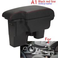 For Toyota Hilux Armrest Box For Toyota Hilux Car Armrest Retrofit Interior Parts Storage box Car Accessories with USB Charging A2 Black Black line black
