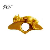 Dragon Book Clip Multiple Colors 3D Printed Sleeping Clip, Reading Ring Page Gift For Lovers Holder, Creative Finger Bookmark for Readers, auksinė