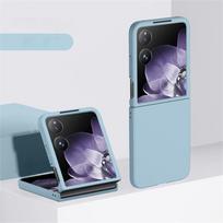 For XiaoMi Mix Flip 2 PC Hard Shell Phone Case Solid Color Protective For XiaoMi Mix Flip2 Back Cover For XiaoMi Mix Flip dangaus mėlyna spalva