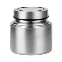 Easy To Carry 304 Stainless Steel Jar for Camping Trip Sealed Food Container Portable Storage Canister with Airtight Lid gray