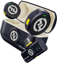 Hollyland Lark M2 USB-C belaidis mikrofonas, 48 kHz studijos kokybė, 300 m diapazonas, 40 val. įrašymas, triukšmo slopinimas, USB-C jungtis, vaizdo įrašymui