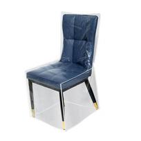 PVC Dining Chair Dust Cover Clear Chair Seat Protector High Transparency for Home and Hotel Use Easy to Clean L gray
