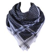 Breathable Arab Scarf Man Keffiyeh Middle East Kerchief for Outdoor Adventures 1 balta