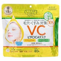 Kose - Clear Turn Vita CICA Sheet Mask 40 pcs yellow