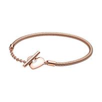 Pandora Fashionable Elegant Heart Pendant Bracelet Women bracelet 589285C00 Box,17 beige