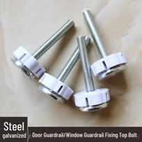 Child Safety Pet Gate with Secure Top Bolts - Dog Barrier for Balcony or Home Length 9.5 cm balta