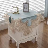 Square Table Cloth White Small Bedside Tablecloth Luxury Embroidery Lace Dining Table Cover Table Juppe Elegant Dust Cover Towel 70x70cm gray