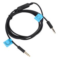Garso laidas, tinkantis Logitech G233 G433 GPRO GPRO X2 žaidimų ausinėms, garso reguliavimo garso laidas black