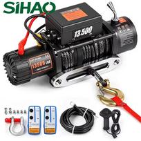 SIHAO 13500 LBS Electric Winch 12V Synthetic Rope Wireless Remote Off-Road 4x4 ATV Truck Trailer 27M