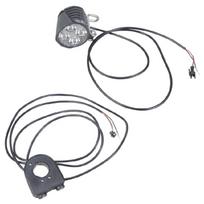 Priekinis LED žibintas su garsiniu signalu elektriniam dviračiui, atsparus smūgiams ir vandeniui 1 gray