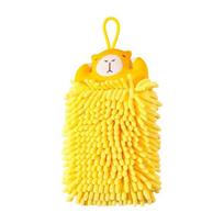 Chenilles Hand Towel Wipe Balls with Hanging Loopes for Kitchen Bathroom Quick Drying Soft Absorbent Handball geltona