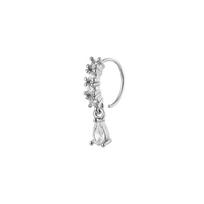 Cross & Butterfly Zirconia Nose Ring Stud Set, Adjustable Piercing Jewelry