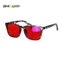 Orange Lens Anti fatigue Glasses Women Men Computer Gaming Or Long Time Work Glasses Red Lens 100% Blocking blue light Glasses red