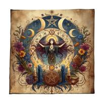 Tarots Tablecloth Multifunction Divination Table Cloth 50x50/60x60/75x75cm Board Game Mat Card Pad Altar Cloth Table Mat 50x50cm black
