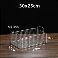 Stainless Steel Fry French Fries square Basket Kitchen Colander Mesh Strainer Net punching chicken wings Chef Cooking Steam gray