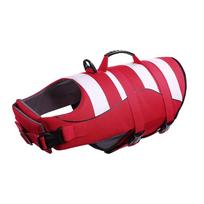 Reflective Dog Life Jacket Adjustable Superior Buoyancy Safety Vests with Handle Breathable Pet Life Preserver (Red,XS) raudona
