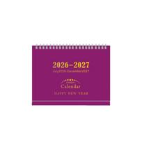 Standing Flip Design 2026-2027 Desk Calendar Ample Writing Space Tabletop Calendar  School Desk violetinė