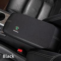 Car Arm Rest Cushion Center Console Box Protector Cover For Skoda octavia 3 2 superb 3 kodiaq Fabia Kamiq Karoq Car Accessories lcvr69 black