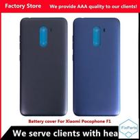Battery Back Cover For Xiaomi Poco F1 Battery Back Case For Xiaomi Poco F1 Battery Cover Housing +Volume /Power Buttons Red No Lens blue