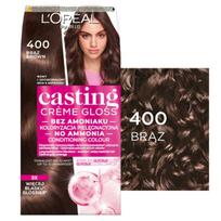 L'Oréal Casting Creme Gloss Ammonia-Free Hair Color 400 Brown, 125588