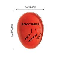 Egg Timer Color Changing Egg Timer Cooking Kitchen Resin Egg Timer for Boiling Soft or Hard Boiled Eggs red