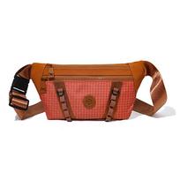 Women's Color Block Nylon Fanny Pack Lightweight Multi-Pocket Waist Bag for Travel Outdoor Daily geltona