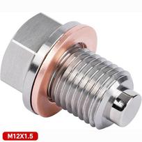 M12 M14 Oil Drain Plug With Copper Washer Magnetic Drain Plug Durable Crush Washer Gasket M12X1.5