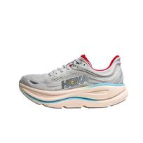 Hoka One One Bondi 9 Lace-Up Round Toe Thick Sole Comfortable Shock Absorption Support Low-Top Running Shoes Women running shoes 1162012-CRDS 40 gray