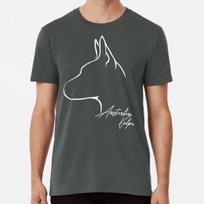 Australian kelpie dog canine profile TShirt Made in Australia Unisex T-Shirt XXL black