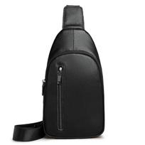 Genuine Leather Sling Bag for Men and Women Outdoor Travel Chest Pack Hiking Daypack 17cm 6cm 30cm juoda